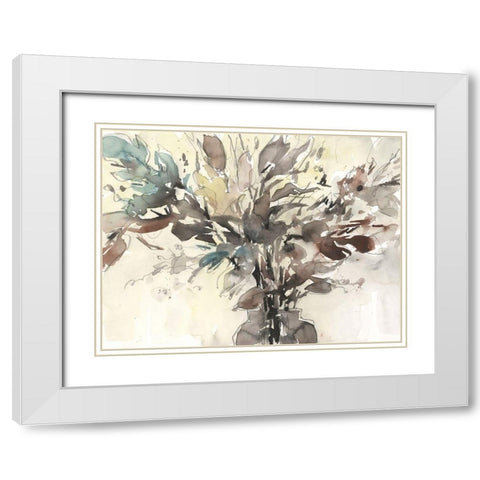 Dry Arrangement II White Modern Wood Framed Art Print with Double Matting by Dixon, Samuel