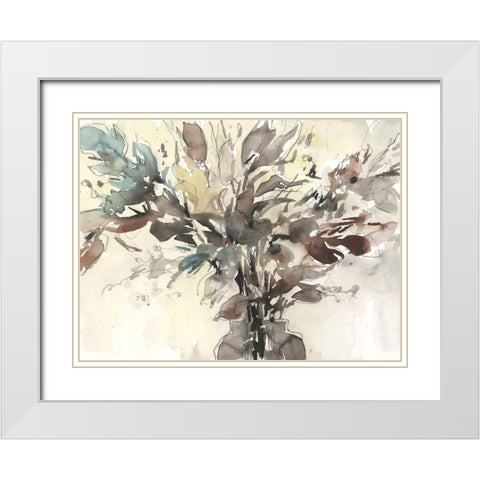 Dry Arrangement II White Modern Wood Framed Art Print with Double Matting by Dixon, Samuel
