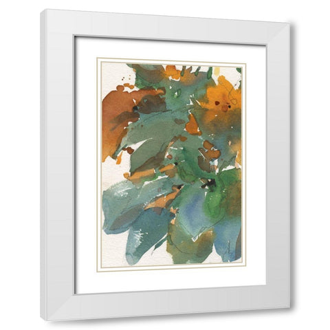 Floral Indulge II White Modern Wood Framed Art Print with Double Matting by Dixon, Samuel