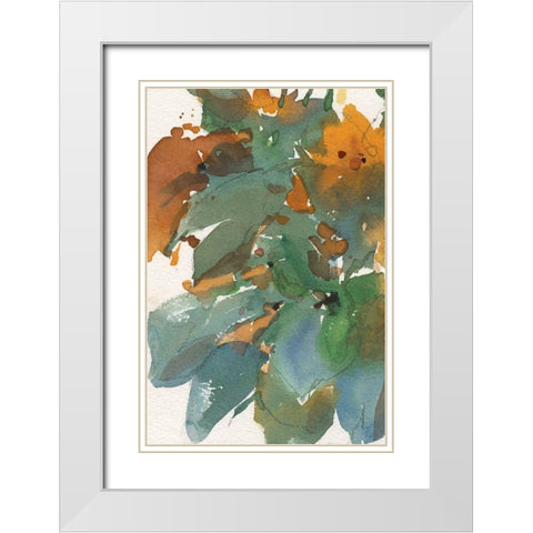 Floral Indulge II White Modern Wood Framed Art Print with Double Matting by Dixon, Samuel