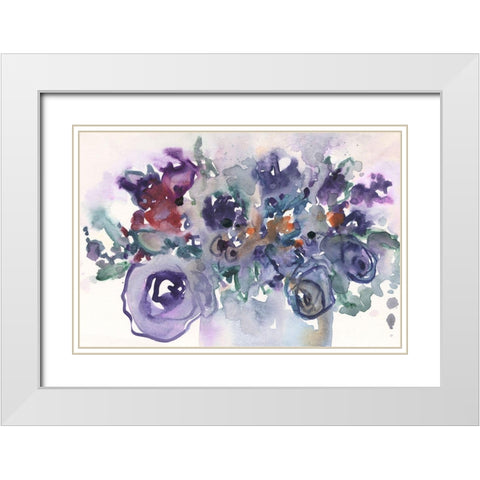 From the Garden Party II White Modern Wood Framed Art Print with Double Matting by Dixon, Samuel