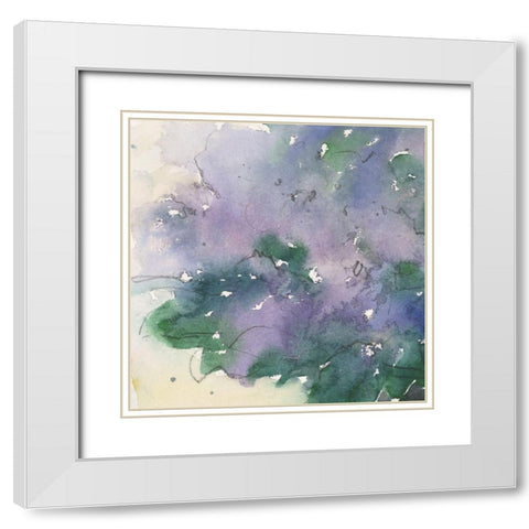 Floral Facade I White Modern Wood Framed Art Print with Double Matting by Dixon, Samuel