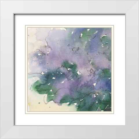 Floral Facade I White Modern Wood Framed Art Print with Double Matting by Dixon, Samuel