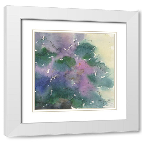 Floral Facade II White Modern Wood Framed Art Print with Double Matting by Dixon, Samuel