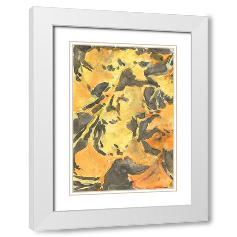 Ginkgo Leafing I White Modern Wood Framed Art Print with Double Matting by Dixon, Samuel