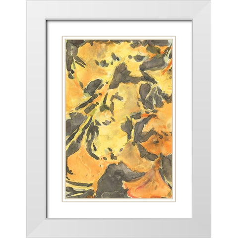 Ginkgo Leafing I White Modern Wood Framed Art Print with Double Matting by Dixon, Samuel