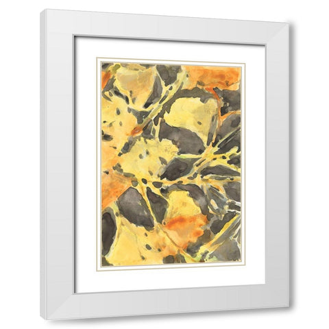 Ginkgo Leafing II White Modern Wood Framed Art Print with Double Matting by Dixon, Samuel