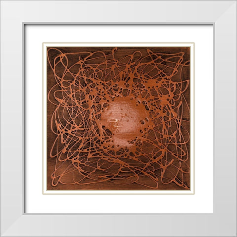 Neuron in Copper White Modern Wood Framed Art Print with Double Matting by Willett, Michael