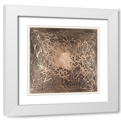Neuron in Champagne White Modern Wood Framed Art Print with Double Matting by Willett, Michael