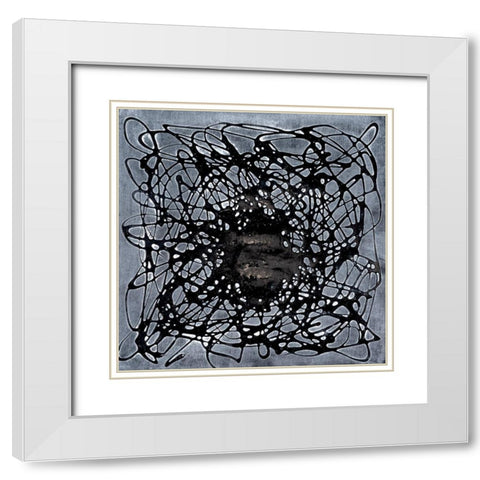 Neuron in Pearl Black White Modern Wood Framed Art Print with Double Matting by Willett, Michael