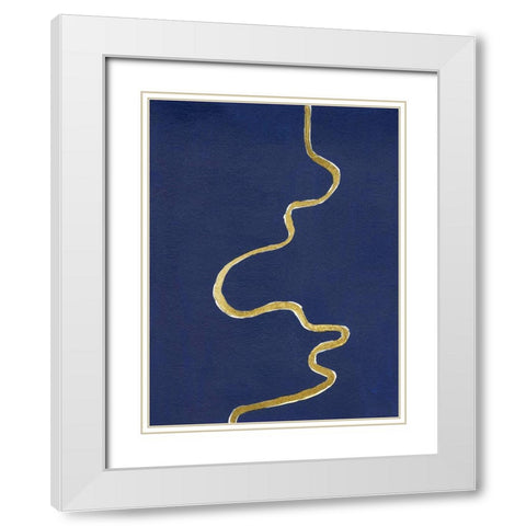 Oxbow I White Modern Wood Framed Art Print with Double Matting by Willett, Michael