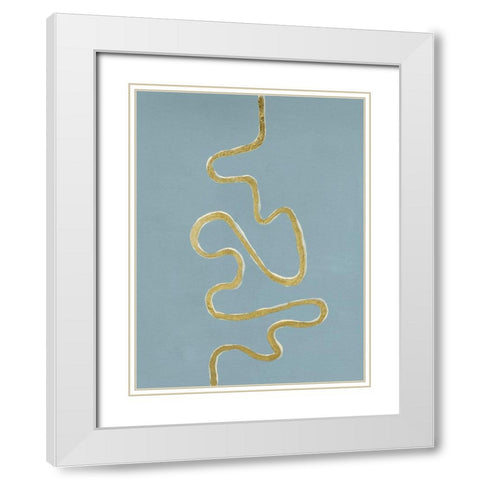 Oxbow II White Modern Wood Framed Art Print with Double Matting by Willett, Michael