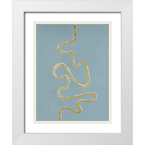 Oxbow II White Modern Wood Framed Art Print with Double Matting by Willett, Michael