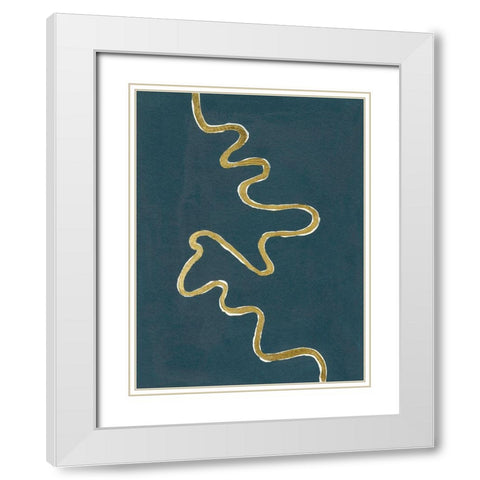 Oxbow III White Modern Wood Framed Art Print with Double Matting by Willett, Michael