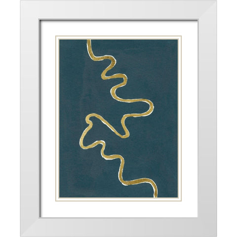 Oxbow III White Modern Wood Framed Art Print with Double Matting by Willett, Michael
