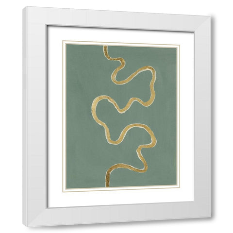 Oxbow V White Modern Wood Framed Art Print with Double Matting by Willett, Michael