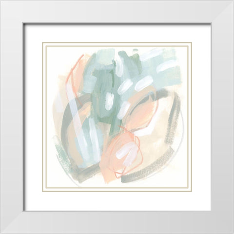 Fog Spiral I White Modern Wood Framed Art Print with Double Matting by Vess, June Erica
