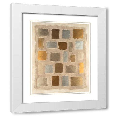 Sand Shaped II White Modern Wood Framed Art Print with Double Matting by Willett, Michael