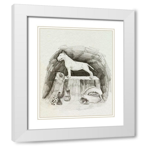 A Gentleman II White Modern Wood Framed Art Print with Double Matting by Wang, Melissa