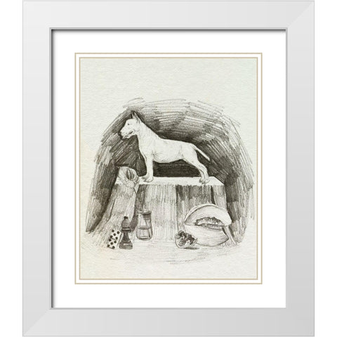 A Gentleman II White Modern Wood Framed Art Print with Double Matting by Wang, Melissa