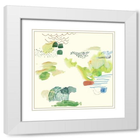 The Lightly Sky I White Modern Wood Framed Art Print with Double Matting by Wang, Melissa