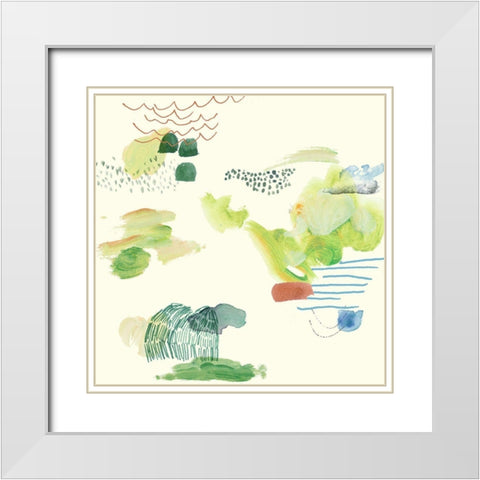 The Lightly Sky I White Modern Wood Framed Art Print with Double Matting by Wang, Melissa