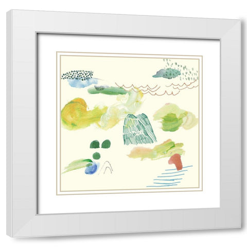 The Lightly Sky II White Modern Wood Framed Art Print with Double Matting by Wang, Melissa