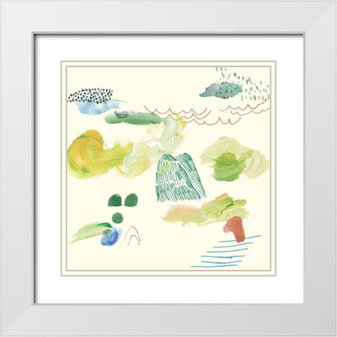 The Lightly Sky II White Modern Wood Framed Art Print with Double Matting by Wang, Melissa