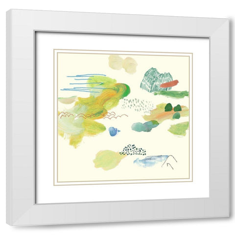 The Lightly Sky III White Modern Wood Framed Art Print with Double Matting by Wang, Melissa