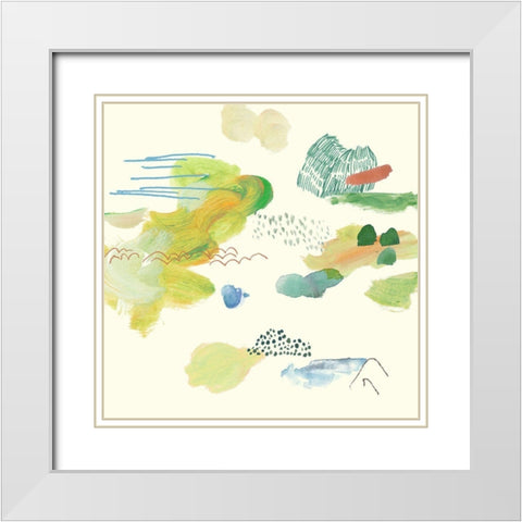 The Lightly Sky III White Modern Wood Framed Art Print with Double Matting by Wang, Melissa