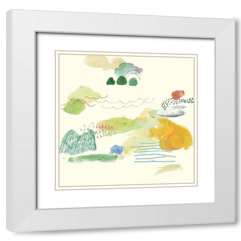 The Lightly Sky IV White Modern Wood Framed Art Print with Double Matting by Wang, Melissa