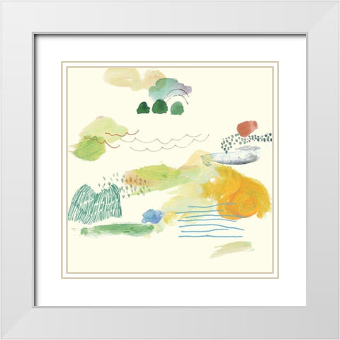 The Lightly Sky IV White Modern Wood Framed Art Print with Double Matting by Wang, Melissa
