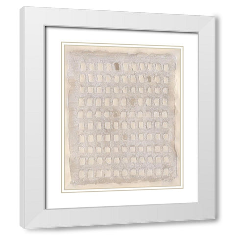 Pearl Punch Card I White Modern Wood Framed Art Print with Double Matting by Willett, Michael