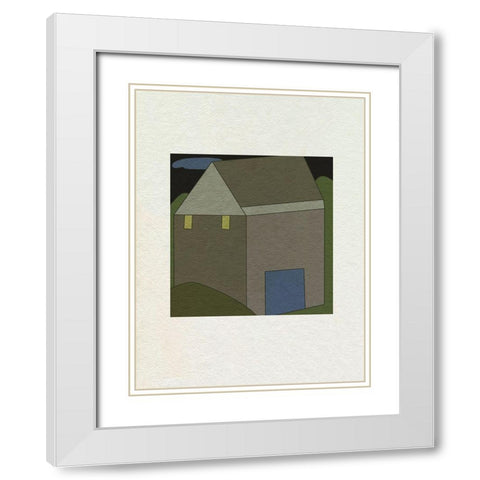 Mountain Houses IV White Modern Wood Framed Art Print with Double Matting by Wang, Melissa