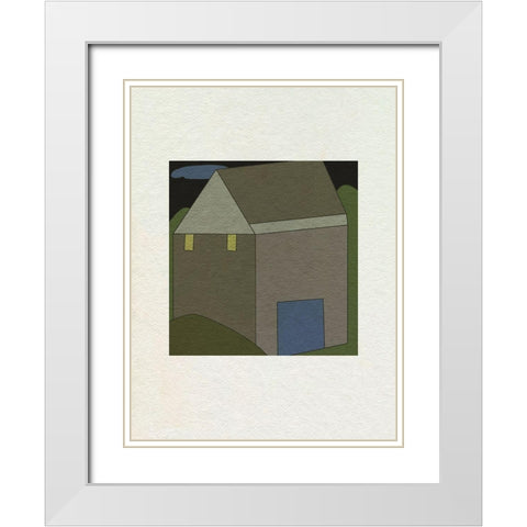 Mountain Houses IV White Modern Wood Framed Art Print with Double Matting by Wang, Melissa