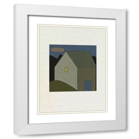 Mountain Houses VI White Modern Wood Framed Art Print with Double Matting by Wang, Melissa