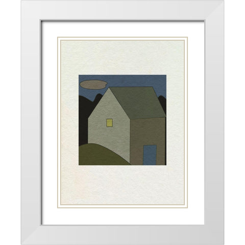 Mountain Houses VI White Modern Wood Framed Art Print with Double Matting by Wang, Melissa