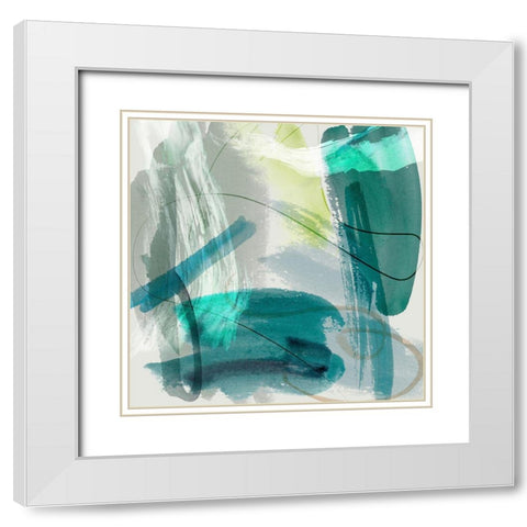 Evening Tide II White Modern Wood Framed Art Print with Double Matting by Wang, Melissa