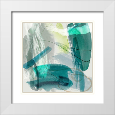 Evening Tide II White Modern Wood Framed Art Print with Double Matting by Wang, Melissa