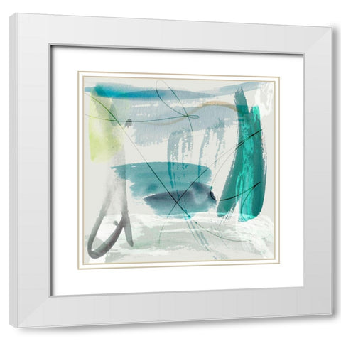 Evening Tide III White Modern Wood Framed Art Print with Double Matting by Wang, Melissa