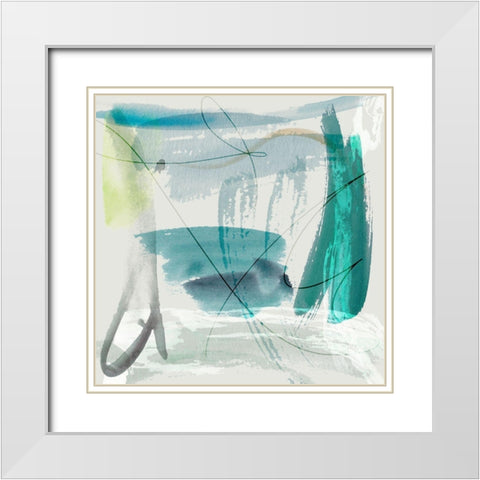 Evening Tide III White Modern Wood Framed Art Print with Double Matting by Wang, Melissa