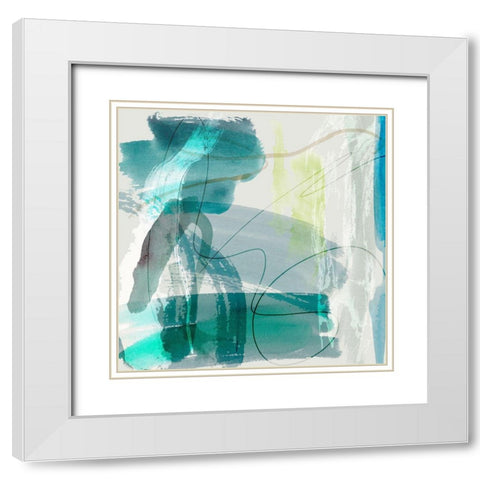 Evening Tide IV White Modern Wood Framed Art Print with Double Matting by Wang, Melissa