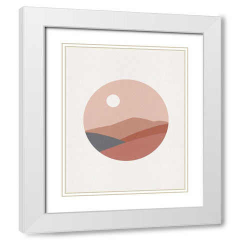 Deconstructed Desert I White Modern Wood Framed Art Print with Double Matting by Green, Jacob