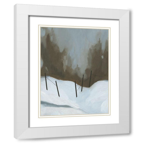 Deep Snow I White Modern Wood Framed Art Print with Double Matting by Green, Jacob