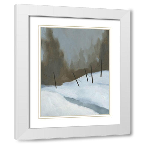Deep Snow II White Modern Wood Framed Art Print with Double Matting by Green, Jacob