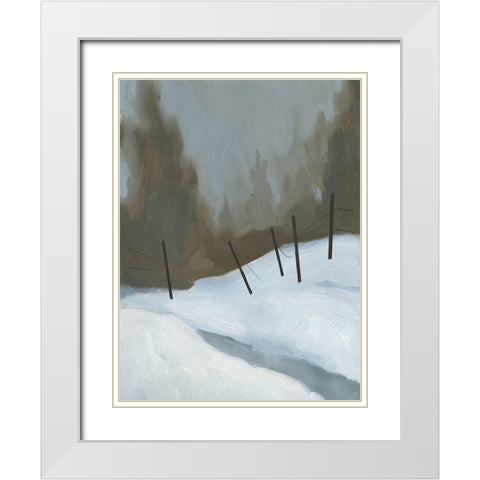 Deep Snow II White Modern Wood Framed Art Print with Double Matting by Green, Jacob