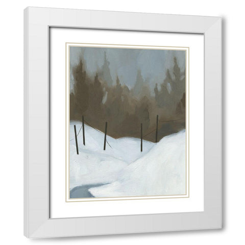 Deep Snow III White Modern Wood Framed Art Print with Double Matting by Green, Jacob