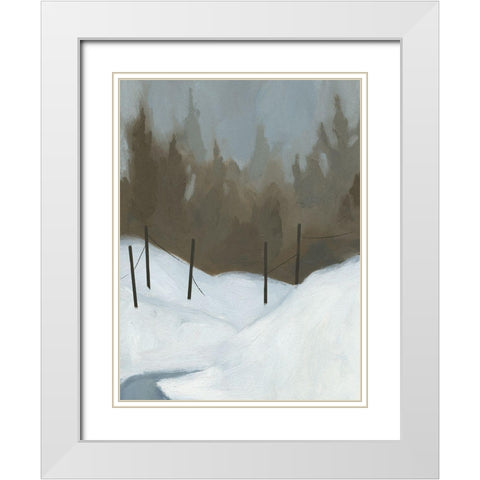 Deep Snow III White Modern Wood Framed Art Print with Double Matting by Green, Jacob