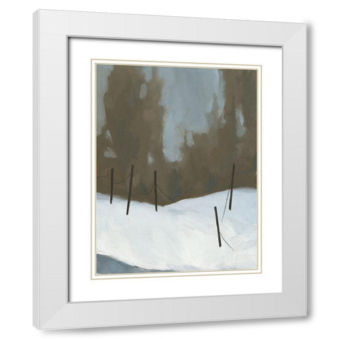 Deep Snow IV White Modern Wood Framed Art Print with Double Matting by Green, Jacob