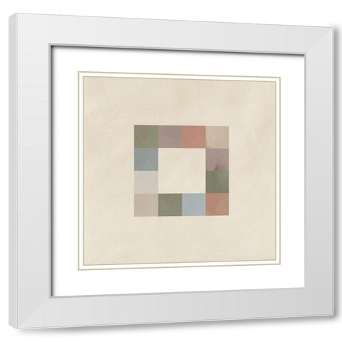 Palette Swatches I White Modern Wood Framed Art Print with Double Matting by Green, Jacob